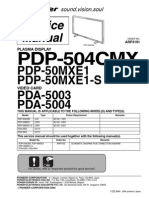 Pioneer Pda 5003 5004 PDP 504cmx PDP 50mxe1 S