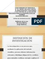 Investigacion y Tipos Investigacion