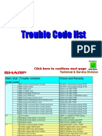 Trouble Code List Sharp Codes