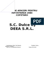 Plan de Afaceri Pentru Infiintarea Unei Cofetarii