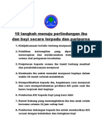 10 Langkah Menuju Perlindungan Ibu Dan Bayi Secara Terpadu Dan Paripurna