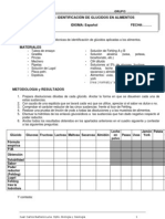 Identificacion Glucidos en Alimentos