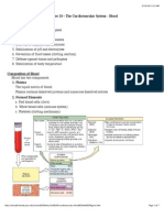 Chapter 20 - The Cardiovascular System - Blood Functions of Blood