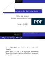 Large Sample Results For The Linear Model: Walter Sosa-Escudero