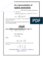 Matrix Representation of Angular Momentum