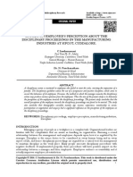 A Study On Employee's Perception About The Disciplinary Proceedings in The Manufacturing Industries at Sipcot, Cuddalore