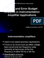 Electronic Syatem Design PPT - Error Budget in Amp