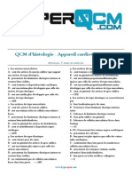 Une Autre Série de QCM Dhistologie de Lappareil Cardiovasculaire