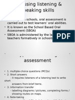 Assessing Listening and Speaking