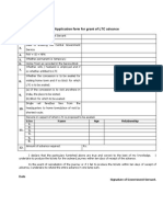 Application Form For Grant of LTC AdvanceApplication Form For Grant of LTC Advance