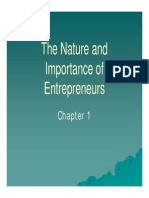 01 - The Nature and Importance of Entrepreneurs