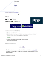 Fractions Into Decimals PDF