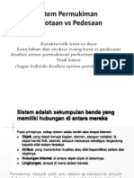 Sistem Permukiman Kota Vs Desa