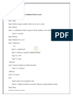 Specification: 5© C Program Program To Impliment Binary Search Algorithm