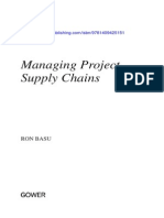 Managing Project Supply Chains