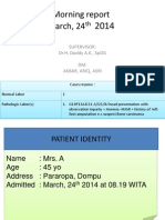 Morning Report March, 24: Supervisor: Dr.H. Doddy A.K., Spog DM: Akbar, Ariq, Asri