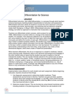 Science Differentiation Brief