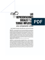 Teorías Implícitas y Representaciones Sociales - Comparación Crítica