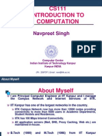 CS111 Introduction To Computation: Navpreet Singh