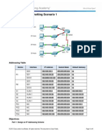 9.1.4.6 Packet Tracer - Subnetting Scenario 1 Instructions