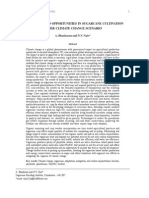 Challenges and Opportunities in Sugarcane Cultivation Under Climate Change Scenario