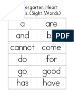 Kindergarten Sight Words