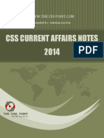 CSS Current Affairs Notes - 2014