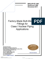 Factory-Made Butt-Welding Fittings For Class I Nuclear Piping Applications