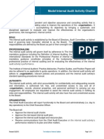 Model Internal Audit Activity Charter