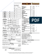 Pathfinder Character Sheet