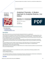 Analytical Chemistry - A Modern Approach To Analytical Science - Second Edition