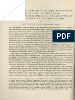 The Italian Renaissance and Byzantium: The Career of The Greek Humanist-Professor John Argyropoulos in Florence and Rome (1 4 1 5 - 1 487)