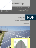 Optimal Cable Sizing in Photovoltaic Systems