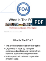 What Is The FOA?: The Professional Society of Fiber Optics