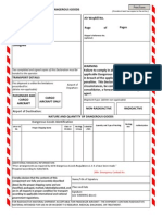 Shipping Declaration For Dangerous Goods