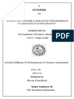 A Study On Customer Satisfaction With Reference To Axis Bank in Gondia Branch