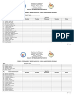 Attendance Sheet - SBFP