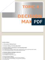 Topic 4:: Decision Making