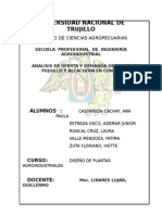 Oferta y Demanda de Alcachofa y Pimiento Piquillo en Conserva