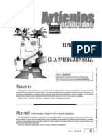 El Problema de La Objetividad en La Investigación Social