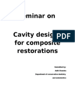 Cavity Designs For Composite Restorations