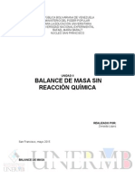 Balance de Masa Sin Reacción Quimica