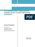 SHMT Project Report: Flux Enhancement Using Vacuum Assisted Direct Contact Membrane Distillation