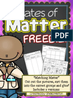 States of Matter Freebie Matching Matter Sorting Print Able