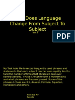 How Does Language Change From Subject To Subject