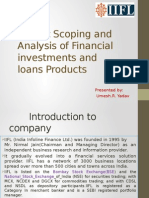 Market Scoping and Analysis of Financial Investments