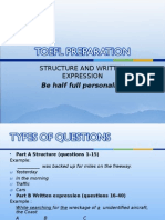 TOEFL PREPARATION Structure and Written Expression