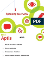 Aptis Speaking Overview