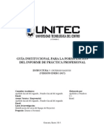 GUIA INFORME PRACTICA PROFESIONAL ENERO 2015 Unitec