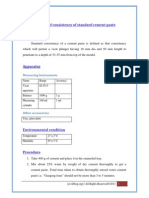 Determination of Consistency of Standard Cement Paste